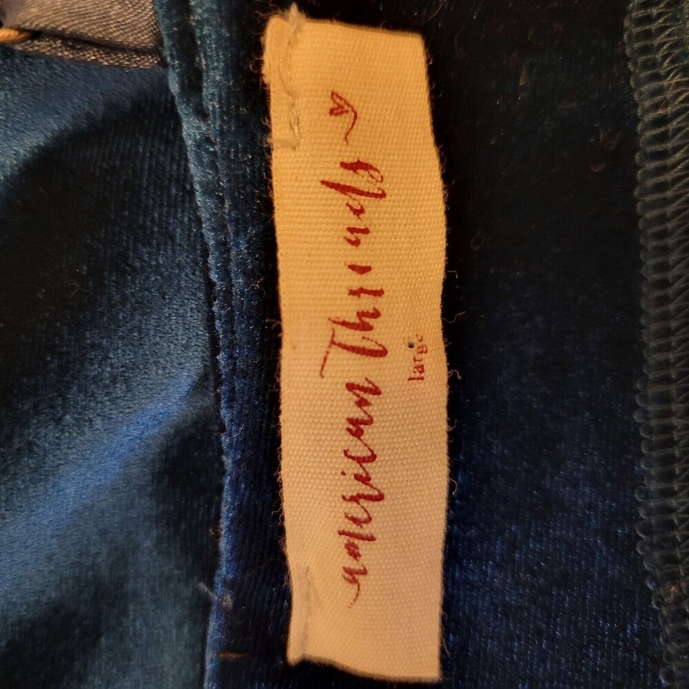 American Threads Velour Blue Mini Dress - Picture 4 of 10